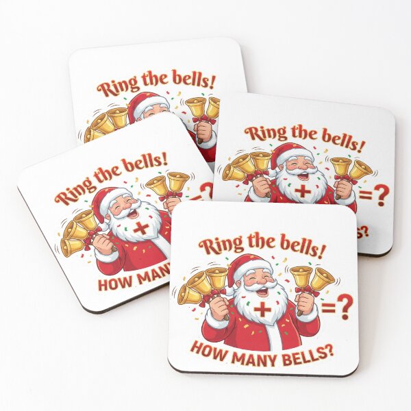Item preview, Ring the Bells! – How Many Bells Santa Christmas Counting Sticker Kids 4-8 designed and sold by MiracleDroplet.