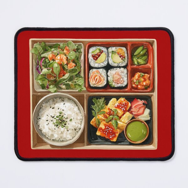 Item preview, Japanese Bento Box With Sushi, Omelette, Veggies, and Rice designed and sold by Violet Peonies.