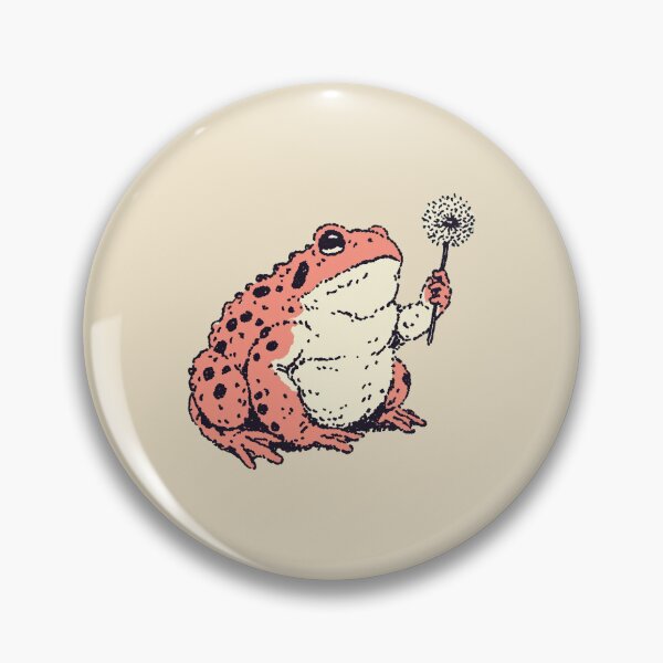 Item preview, Dandelion Frog, whimsical stipple illustration designed and sold by Magnificent Lizard.