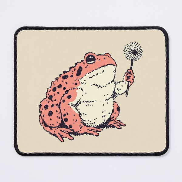 Item preview, Dandelion Frog, whimsical stipple illustration designed and sold by Magnificent Lizard.