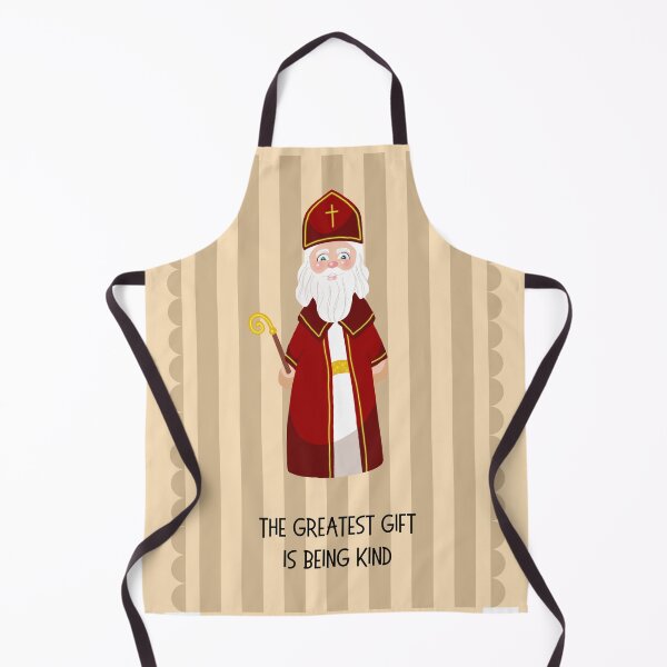 Item preview, St Nicholas - The Greatest Gift Christmas card print sticker designed and sold by Little Paper Palace.