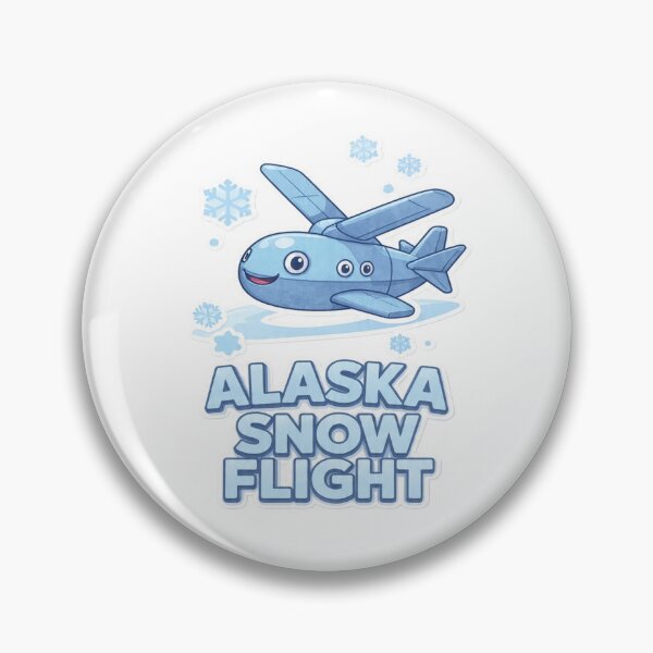Aperçu de l'œuvre Autocollant mignon d'avion pour un vol dans la neige en Alaska créée et vendue par Gscode.