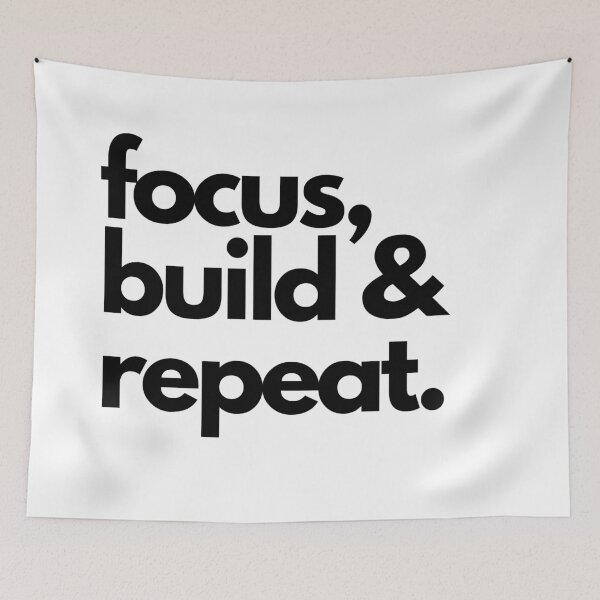 Item preview, Focus. Build. Repeat. – A minimalist design for creators and entrepreneurs. designed and sold by LWDesignLab.