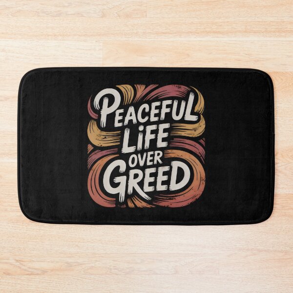 Item preview, Peaceful Life Over Greed Abstract Brushstroke Moral Message Design designed and sold by SplashTastic.