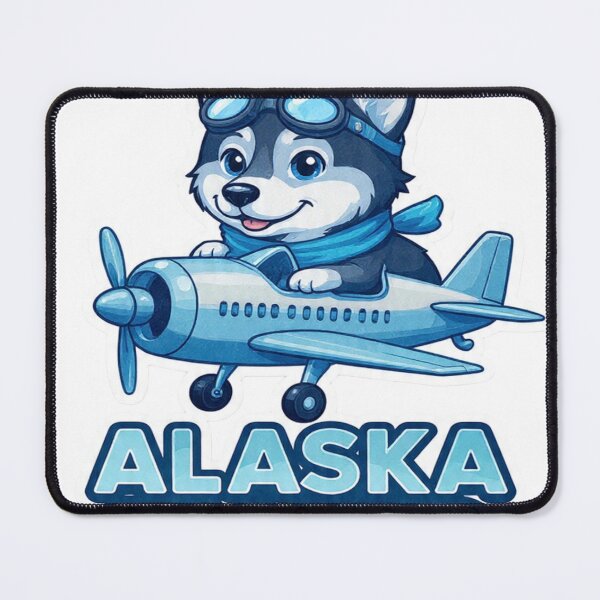 Item preview, Alaska Flyer Husky Pilot Cartoon Sticker designed and sold by Gscode.