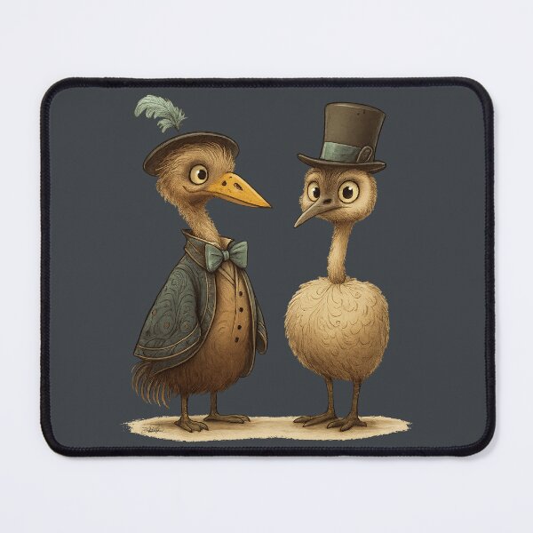Item preview, Two Dandy Birds with Hats and Bow Ties | Vintage Anthropomorphic Animal Illustration | Cute and Humorous Art designed and sold by DakotaPoppin.