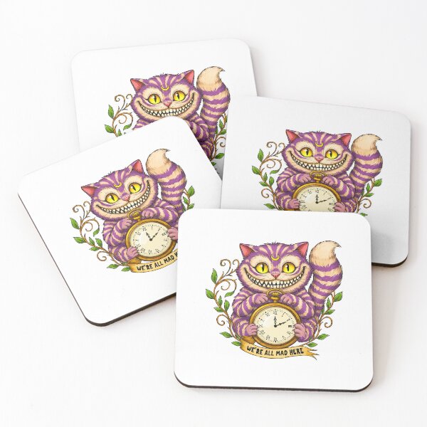 Item preview, Cheshire Cat Clock We're All Mad Here designed and sold by TeeARTHY.