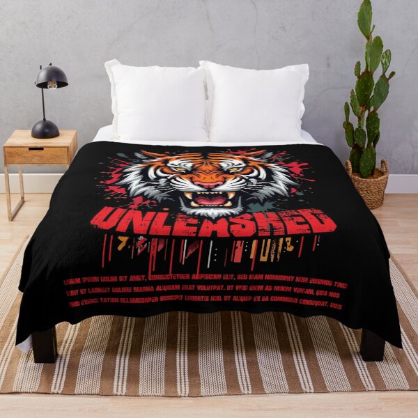 Item preview, unleashed Tiger Mascot - Vibrant Orange Black Red Gaming T Shirt designed and sold by Design-Pro-21.