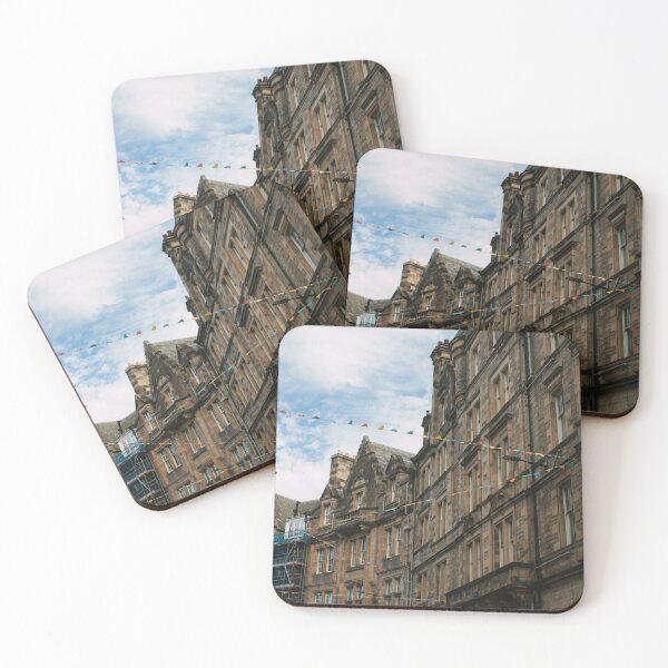 Item preview, Old Town facades with pennants in Edinburgh designed and sold by rhosbahu.
