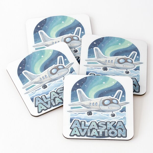 Item preview, Alaska Adventure Air Cartoon Airplane Sticker designed and sold by Gscode.