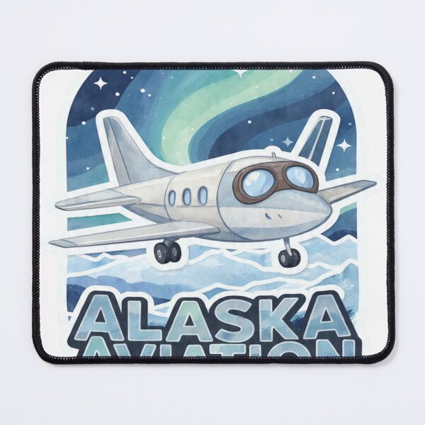 Item preview, Alaska Adventure Air Cartoon Airplane Sticker designed and sold by Gscode.