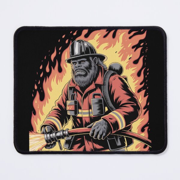 Item preview, Fire Brigade Bigfoot Fireman Firefighter Bigfoot Sasquatch designed and sold by Belkisallen.