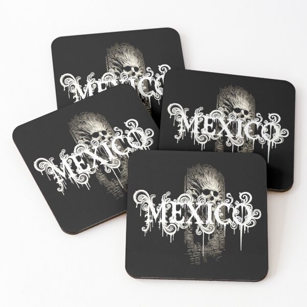 Item preview, Gothic Mexico Skull – Dripping Lettering Dark Emblem Art designed and sold by VikArtStudio.