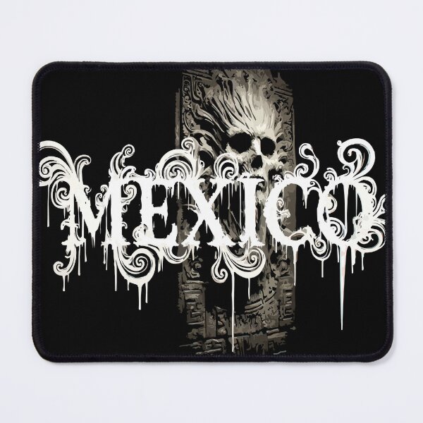 Item preview, Gothic Mexico Skull – Dripping Lettering Dark Emblem Art designed and sold by VikArtStudio.