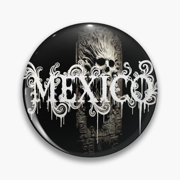 Item preview, Gothic Mexico Skull – Dripping Lettering Dark Emblem Art designed and sold by VikArtStudio.