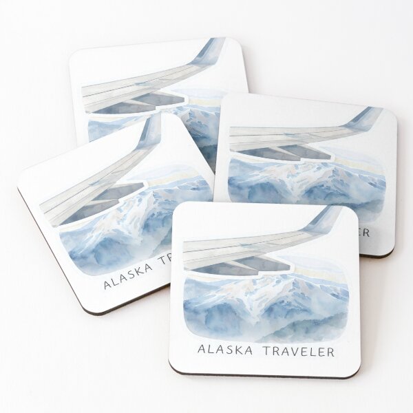 Item preview, Alaska Traveler Watercolor Wing View Sticker designed and sold by Gscode.
