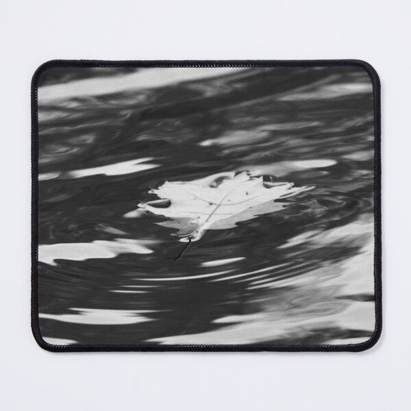 Item preview, Leaf Landing on a Lake Black and White designed and sold by Daniel Safer Photography.