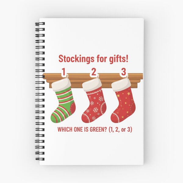 Item preview, Christmas Stockings – Which One Is Green? Kids Learning Magnet designed and sold by MiracleDroplet.