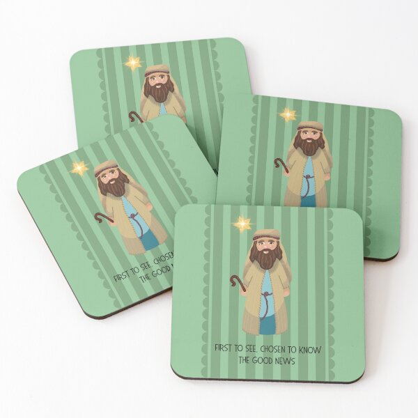 Item preview, First to See - Bethlehem Shepherd Nativity Card Print designed and sold by Little Paper Palace.