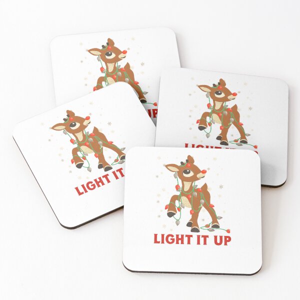 Item preview, Light It Up Cute Christmas Reindeer Cute Reindeer Christmas Lights Funny Holiday Design T-Shirt designed and sold by Omarmadani.
