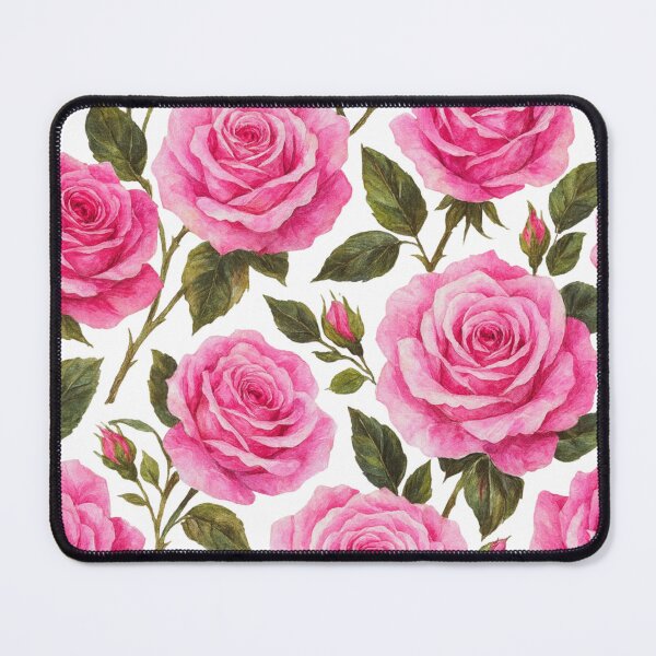 Item preview, Pink Full Blooming Roses Artwork | Elegant Floral Design | Romantic Botanical Wall Art & Accessories designed and sold by BloomingBeauty7.