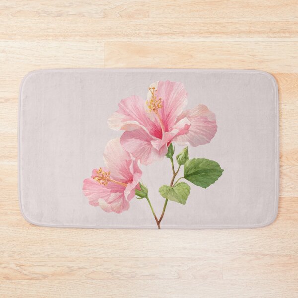 Item preview, Two Pastel Pink Hibiscus Flowers on a Branch designed and sold by Violet Peonies.