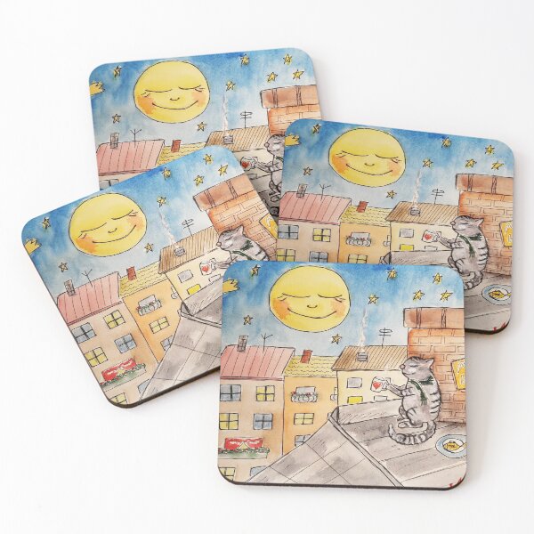 Item preview, Cat on the roof designed and sold by MariaWinterArt.