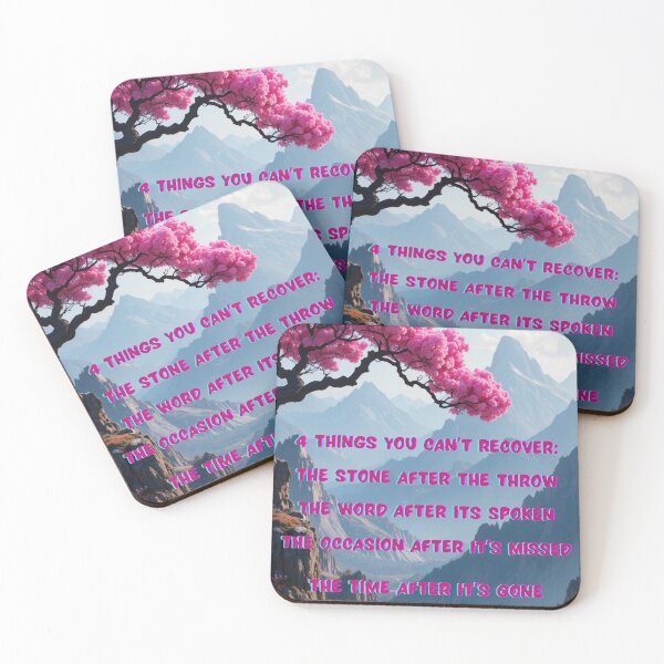 Item preview, 4 Things You Can’t Recover – Inspirational Mountain Art Quote Design designed and sold by TheCleverSkull.