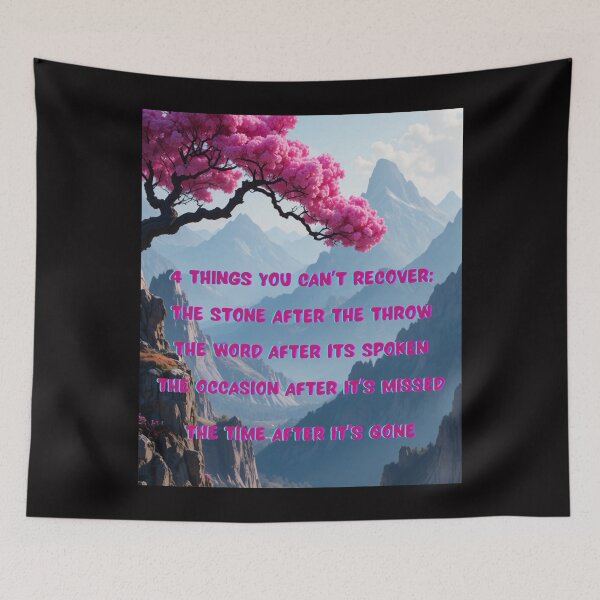Item preview, 4 Things You Can’t Recover – Inspirational Mountain Art Quote Design designed and sold by TheCleverSkull.