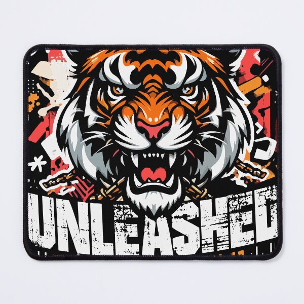 Item preview, unleashed Tiger Face - Distressed Grunge Art White Orange Red Retro Tee designed and sold by Design-Pro-21.