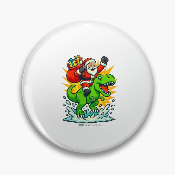 Item preview, Santa Riding T Rex Dinosaur Funny Christmas Adventure  designed and sold by ImeldaSparks.