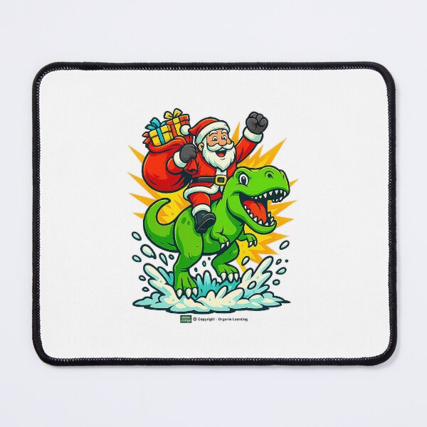 Item preview, Santa Riding T Rex Dinosaur Funny Christmas Adventure designed and sold by ImeldaSparks.