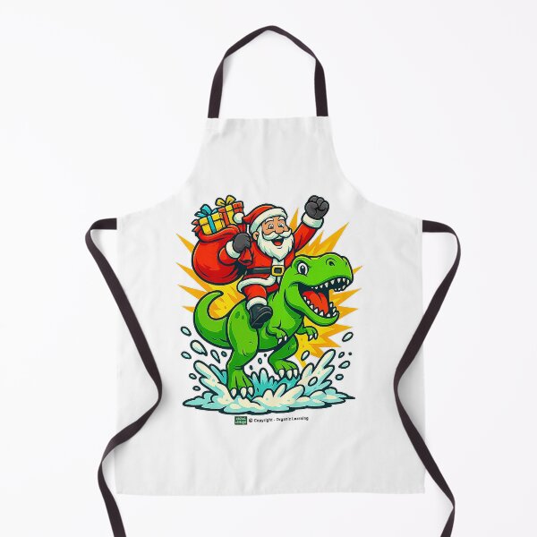 Item preview, Santa Riding T Rex Dinosaur Funny Christmas Adventure  designed and sold by ImeldaSparks.