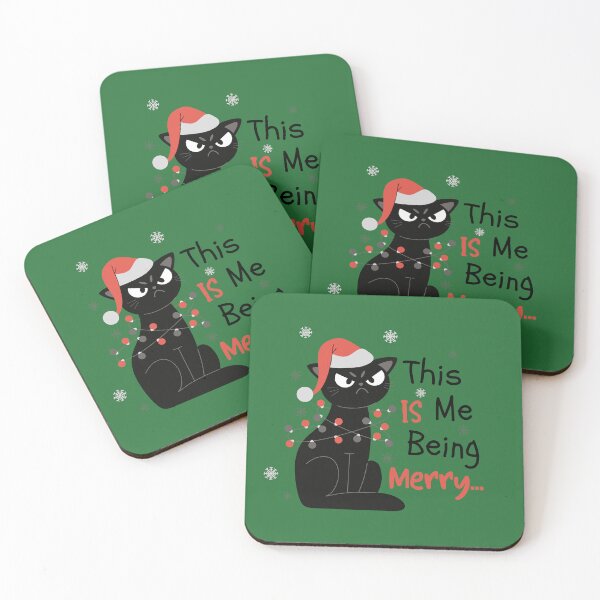 Item preview, Green This Is Me Being Merry Cat Meme designed and sold by StoneybrokeM.