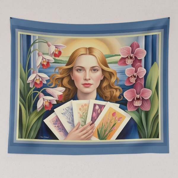 Item preview, Holding Her Paintings Cards designed and sold by Nira Dabush.