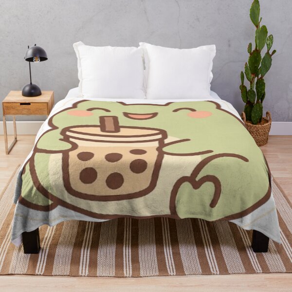 Item preview, Kawaii Frog with Bubble Tea designed and sold by maciejdesing.