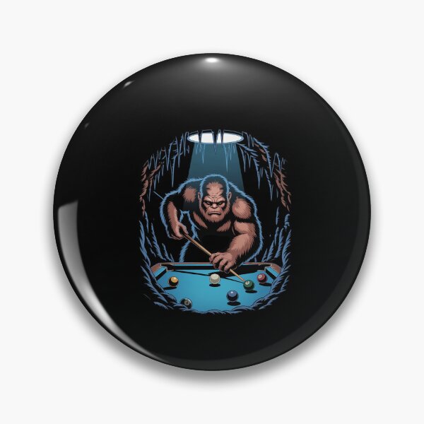 Item preview, Sasquatch Bigfoot Playing Billiards designed and sold by dainegilbert.