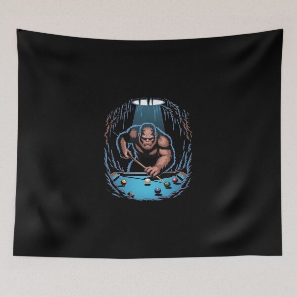 Item preview, Sasquatch Bigfoot Playing Billiards designed and sold by dainegilbert.