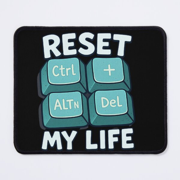 Item preview, Ctrl + Alt + Del Reset My Life, Funny IT Keyboard Cartoon Design designed and sold by HappySproutArt.
