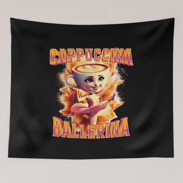 Item preview, Cappuccina Ballerina - Italian Brainrot Coffee Meme designed and sold by jotaro210.