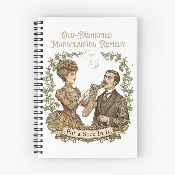 Item preview, Put a Sock In It • Vintage Humor Print • Mansplaining Remedy • Quirky Quote Art designed and sold by CulturalCurios.