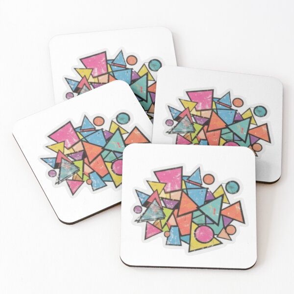 Item preview, Vibrant Triangles & CirclesAesthetic Sticker Bomb. '90s Abstract Jumble. designed and sold by ZyVoAli.