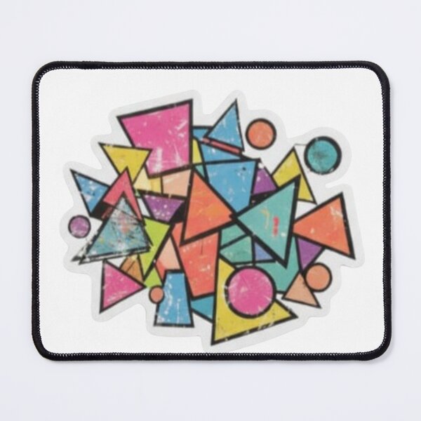 Item preview, Vibrant Triangles & CirclesAesthetic Sticker Bomb. '90s Abstract Jumble. designed and sold by ZyVoAli.