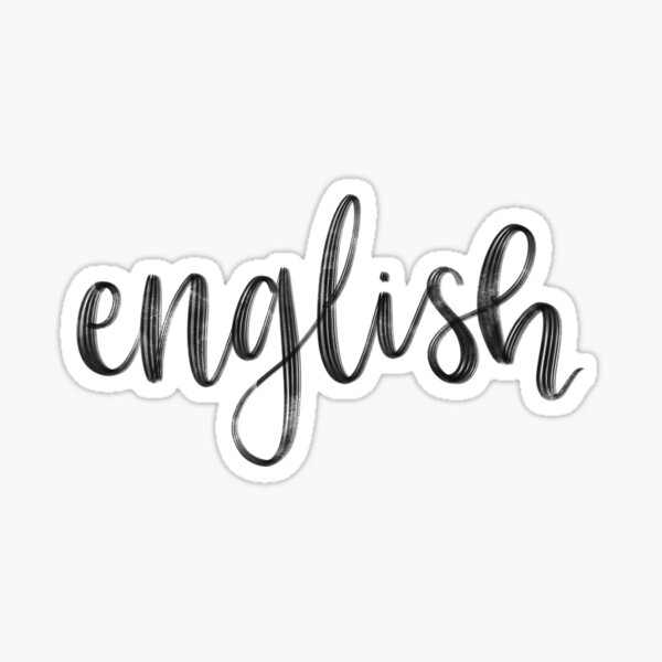 English - Folder/Binder sticker Sticker