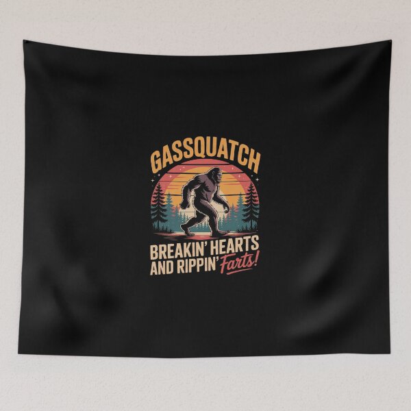 Item preview, Gassquatch Breaking Heart and Ripping Farts Bigfoot Joke designed and sold by dainegilbert.