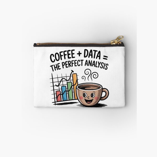 Item preview,  Funny Doodle Cartoon Design for Analysts - Coffee + Data = The Perfect Analysis  designed and sold by WikaKowalczyk.