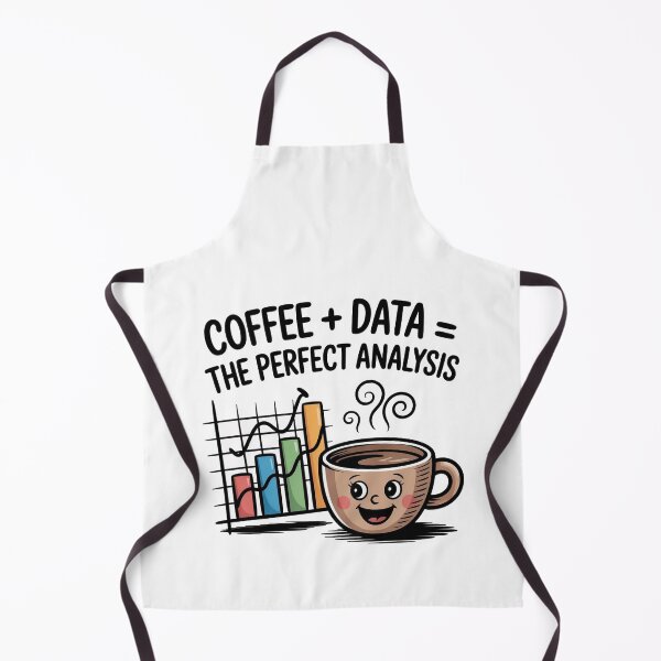Item preview, Funny Doodle Cartoon Design for Analysts - Coffee + Data = The Perfect Analysis designed and sold by WikaKowalczyk.
