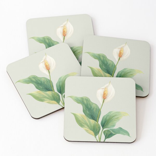 Item preview, Watercolor Closeup of a Peace Lily Flower designed and sold by Violet Peonies.