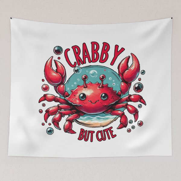 Item preview, Crabby But Cute Funny Ocean Animal Pun designed and sold by TeeARTHY.