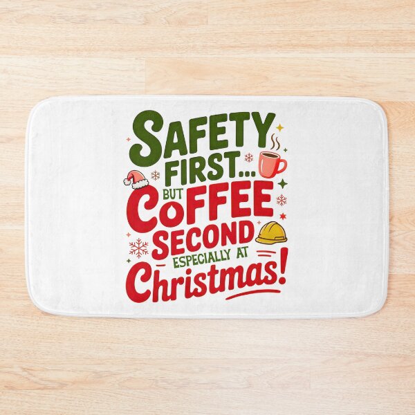 Item preview, Christmas Safety & Coffee Humor Design designed and sold by PeteLawliiet.